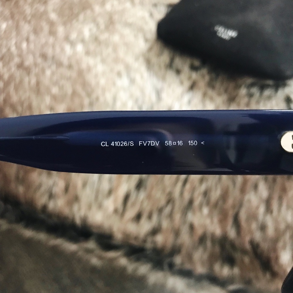 Celine CL 41026/S Blue Burgundy Shadow Sunglasses Authentic - Picture 5 of 7